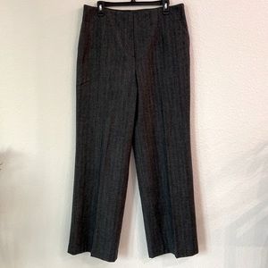 Talbots Straight Leg Wool Blend Pants 14 Gray Womens Stretch Lined Vintage NWT